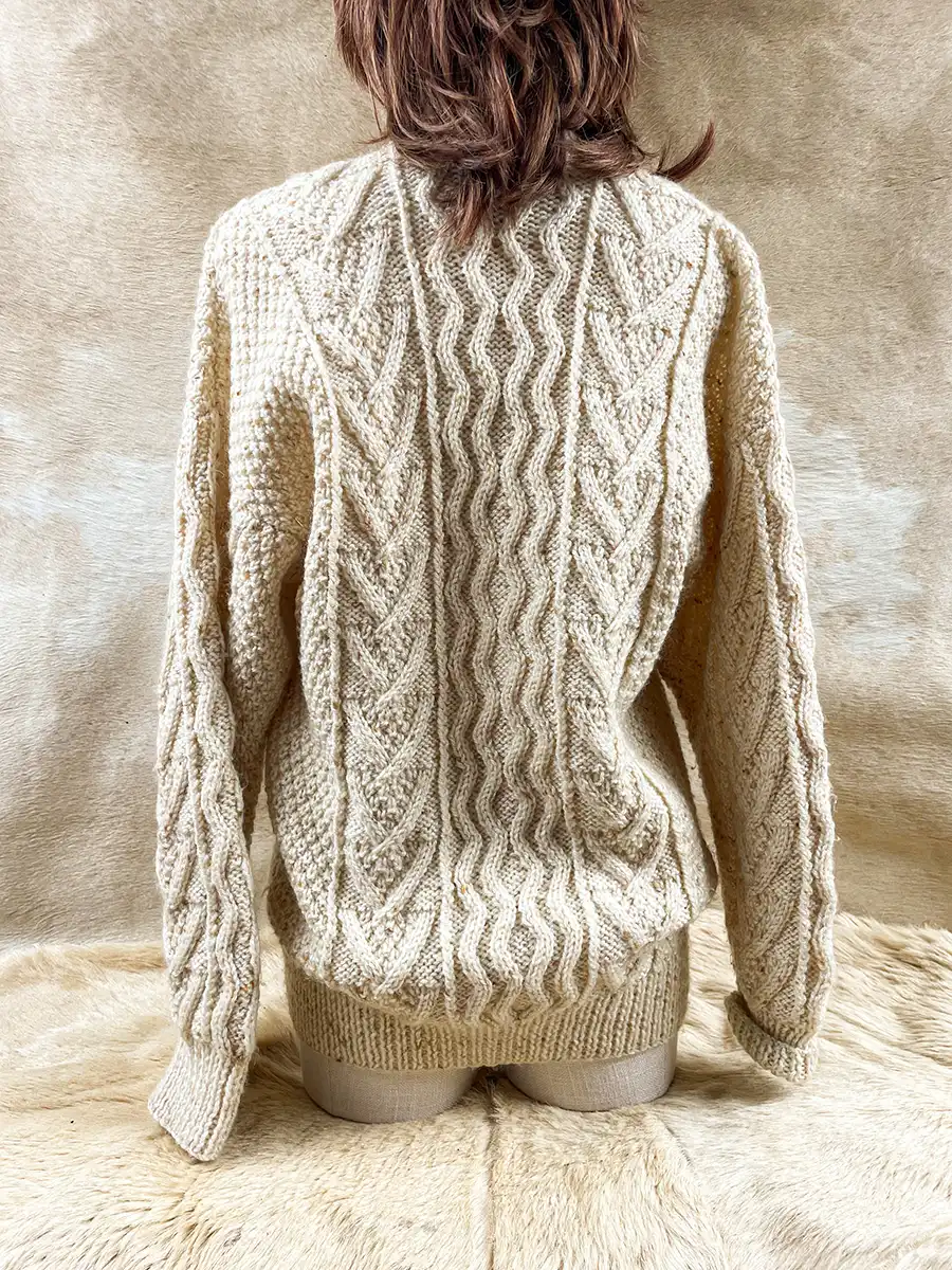 Vintage Aran hand knitted oatmeal cardigan – EL HOBO | Handmade