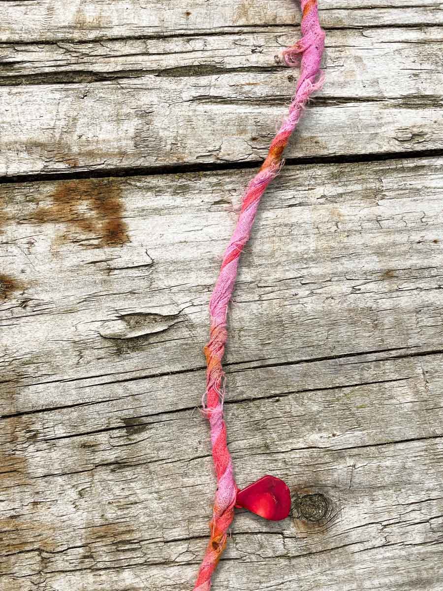 Handmade hobo necklace pink - Image 2