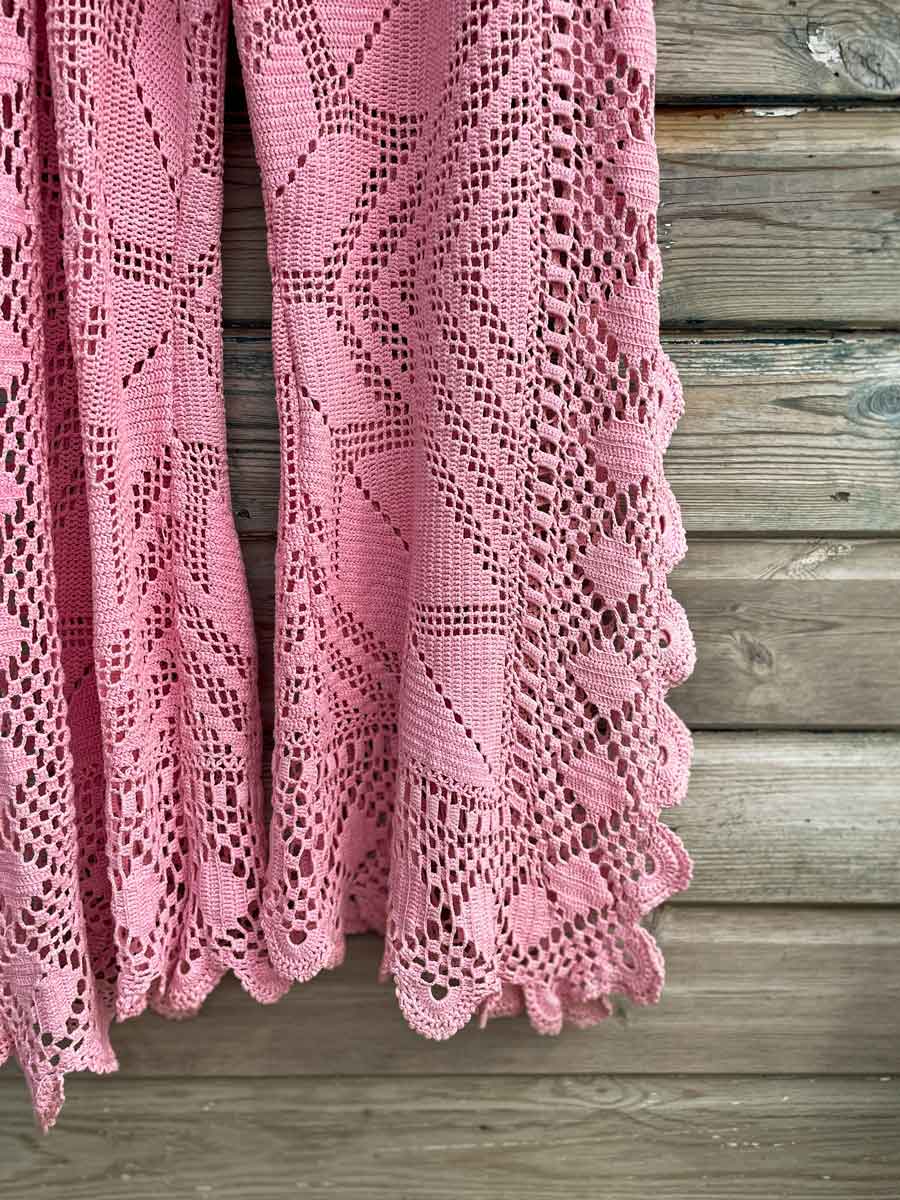 Handmade hobo pant from vintage crochet - Image 2