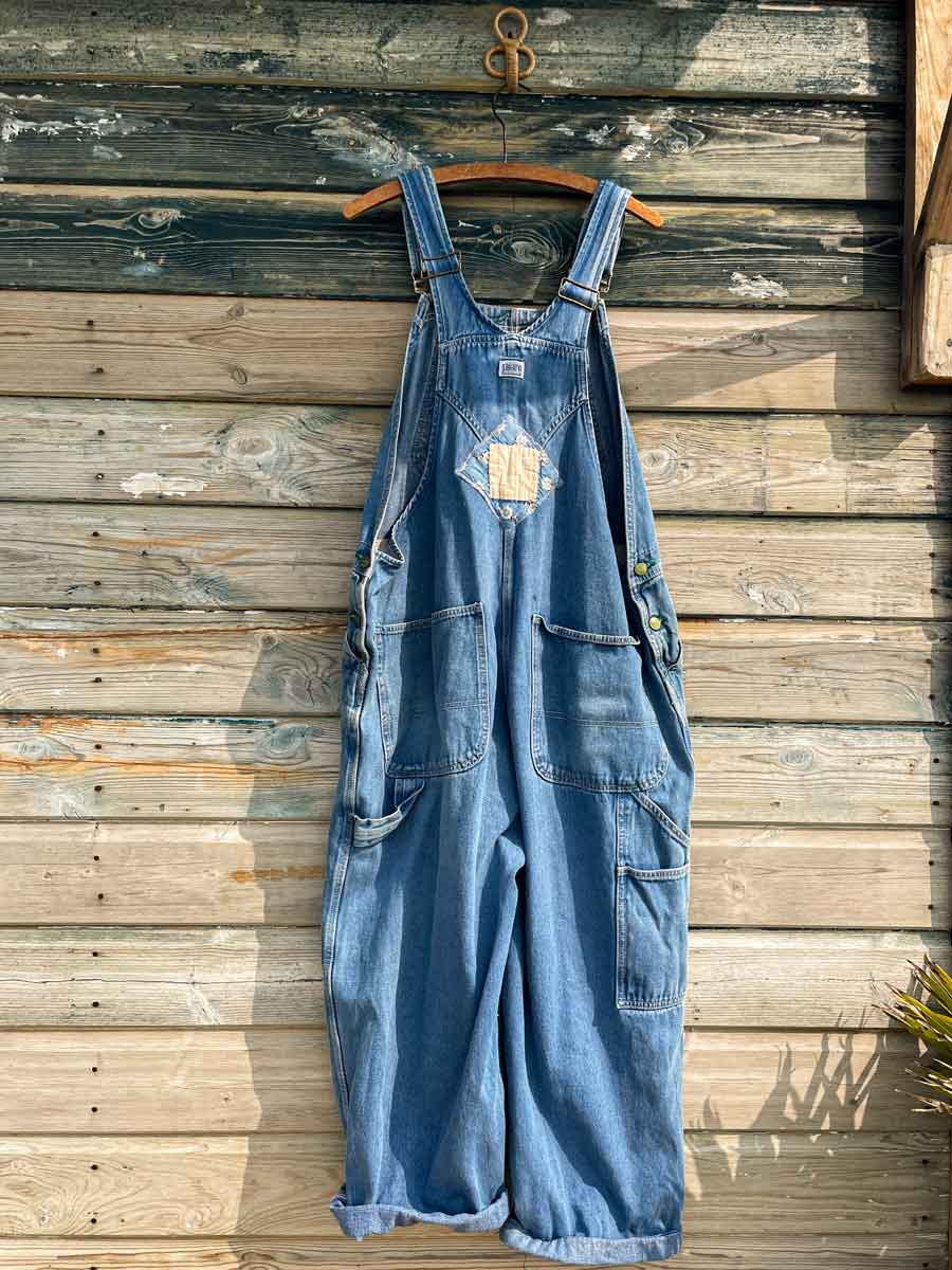 Vintage reworked Liberty denim dungarees - Image 3