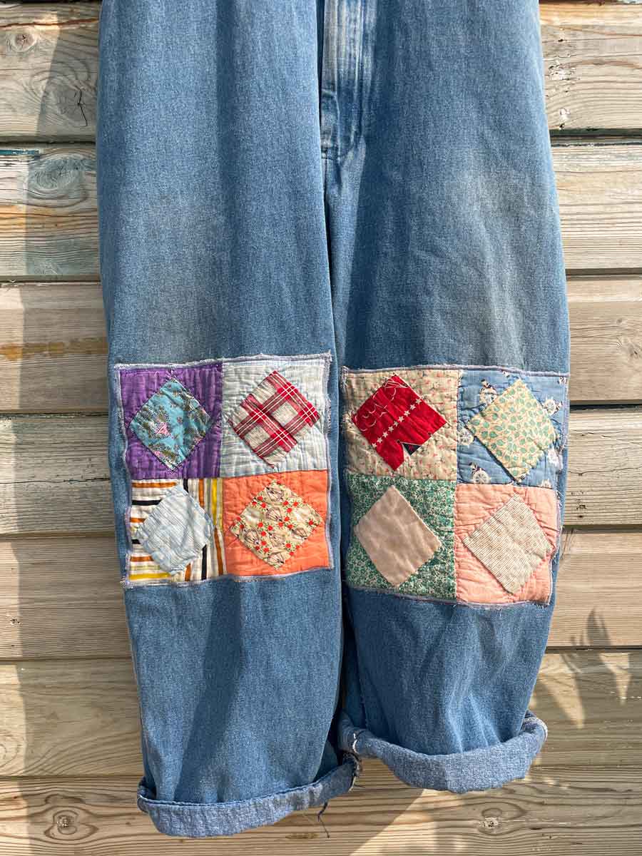 Vintage reworked Liberty denim dungarees - Image 6
