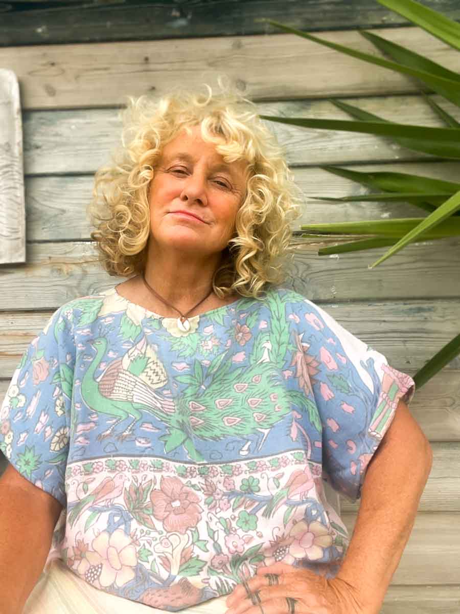 Handmade top from vintage Indian block print cotton - Image 4