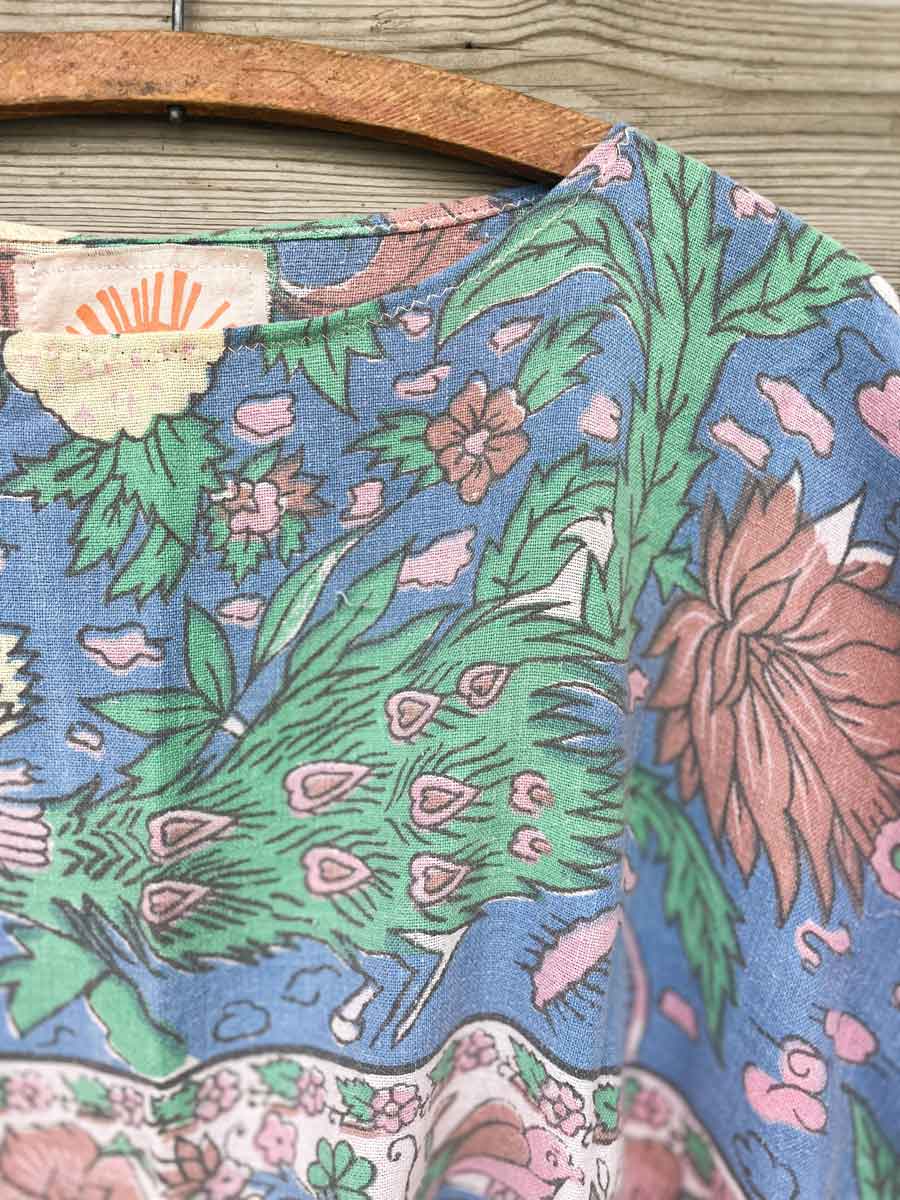 Handmade top from vintage Indian block print cotton - Image 6