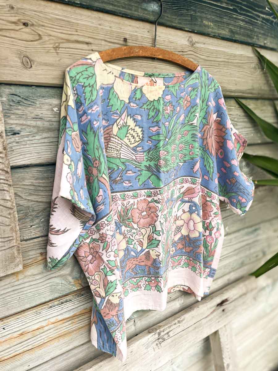Handmade top from vintage Indian block print cotton - Image 7