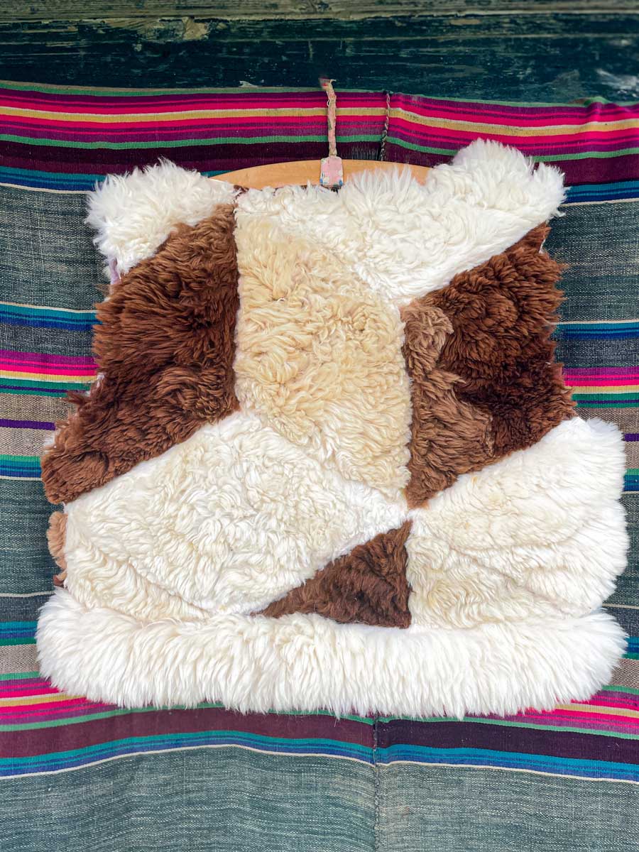 JEFFERSON handmade salvaged patchwork sheepskin waistcoat - Image 7