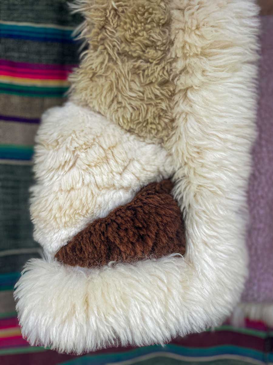 JEFFERSON handmade salvaged patchwork sheepskin waistcoat - Image 11