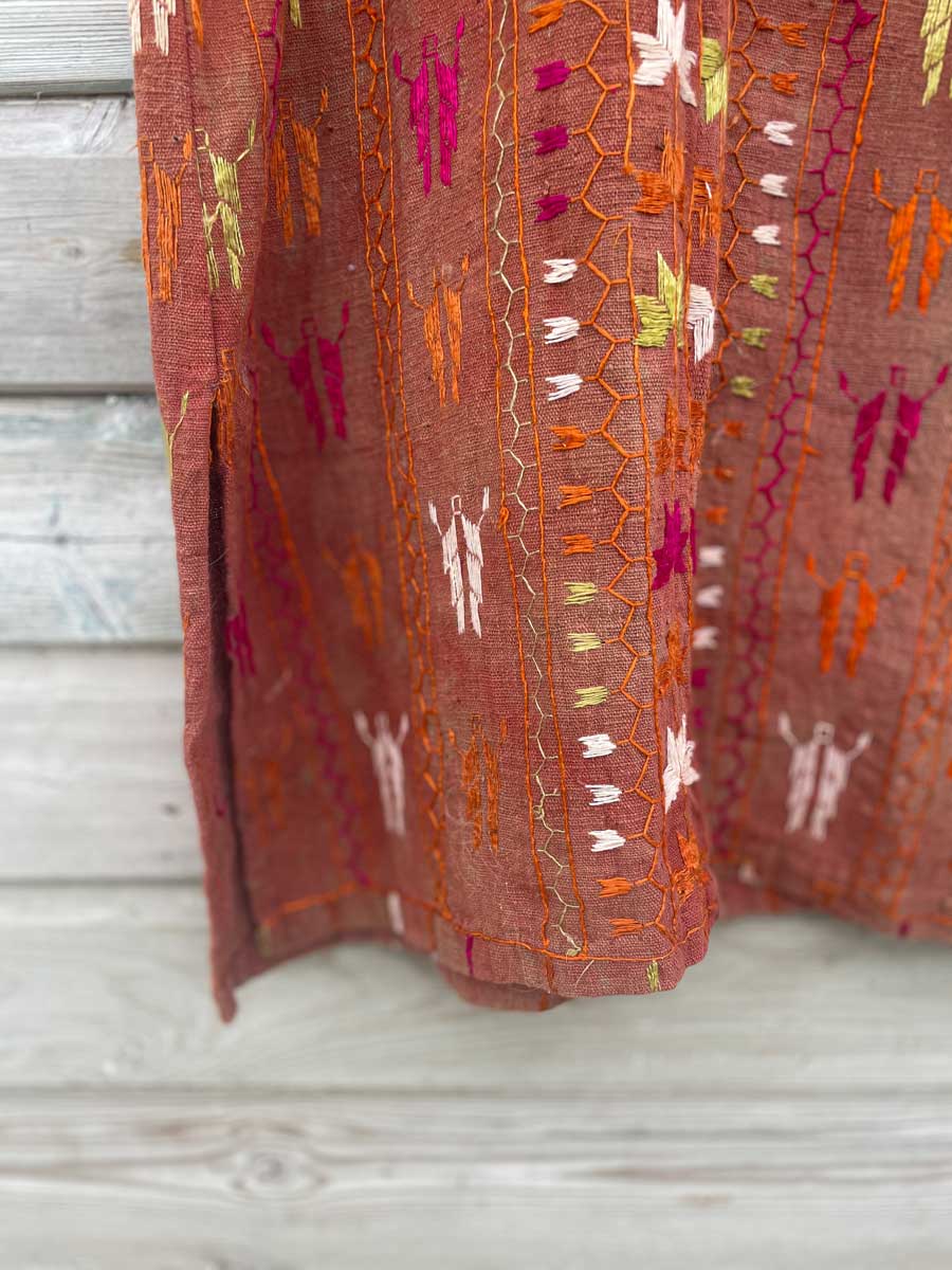 Vintage 70’s handmade Indian tunic dress with hood - Image 11