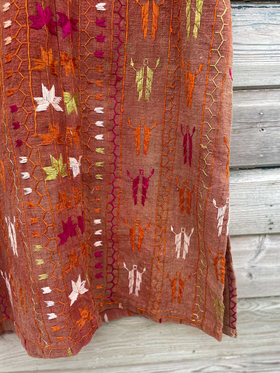 Vintage 70’s handmade Indian tunic dress with hood - Image 10