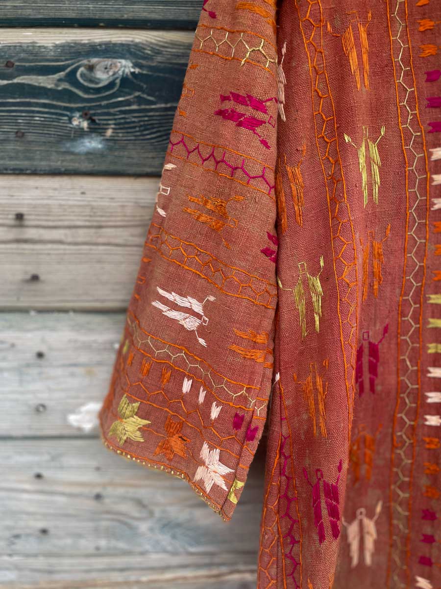 Vintage 70’s handmade Indian tunic dress with hood - Image 6