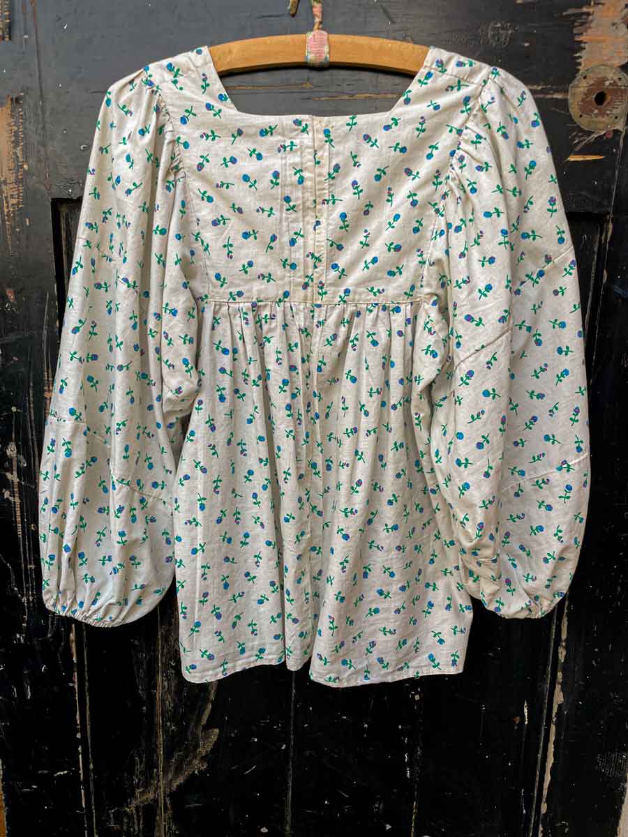 Vintage handmade 70’s cotton smock blouse - Image 2