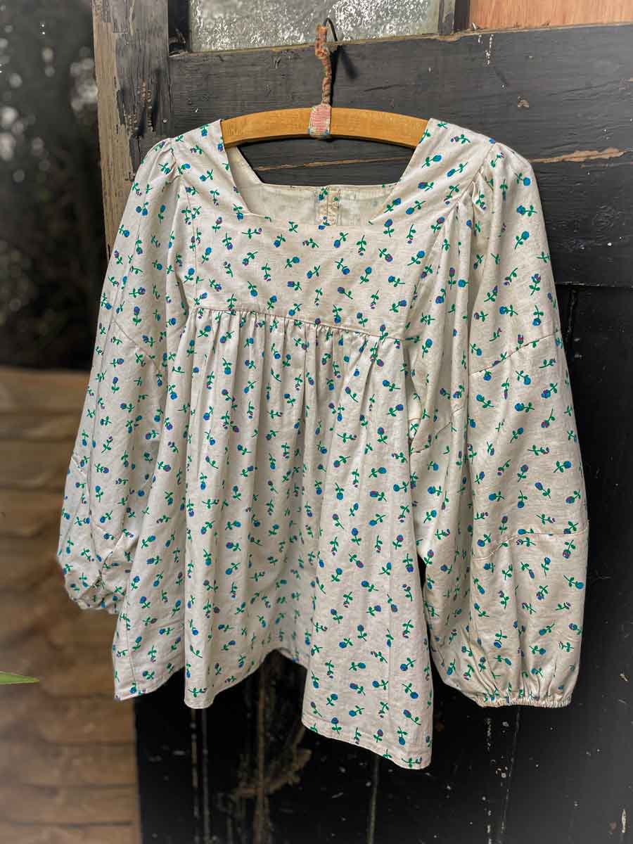 Vintage handmade 70’s cotton smock blouse - Image 3