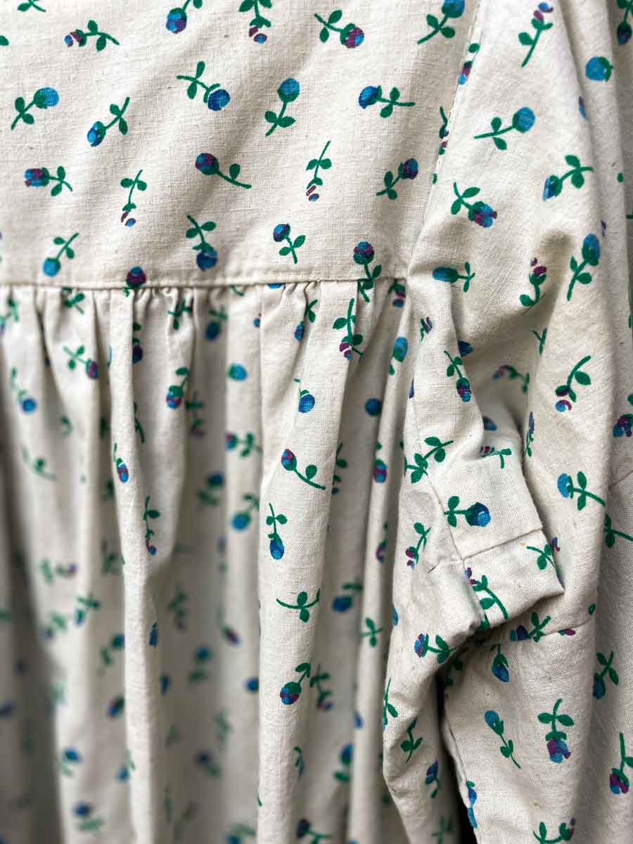Vintage handmade 70’s cotton smock blouse - Image 4