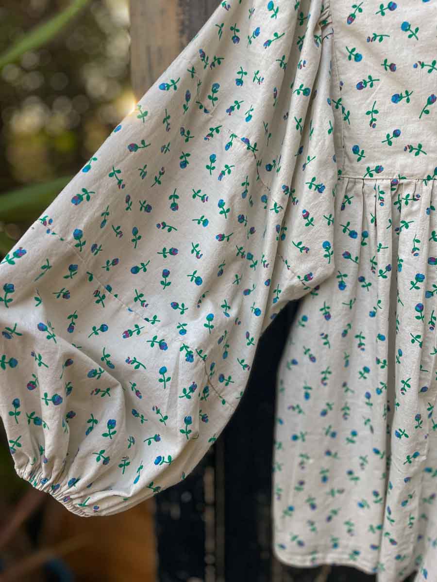 Vintage handmade 70’s cotton smock blouse - Image 5