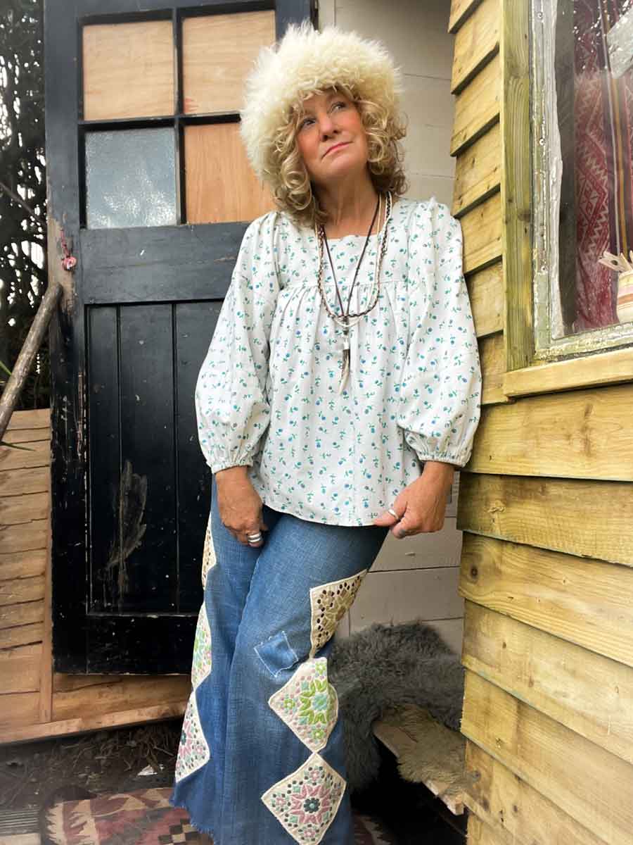 Vintage handmade 70’s cotton smock blouse